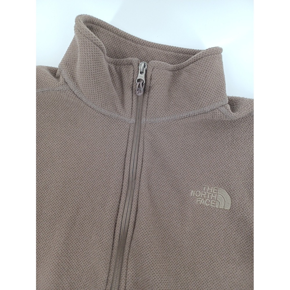 The North Face Mens Large Brown Fleece Quarter Zip Pullover Jacket